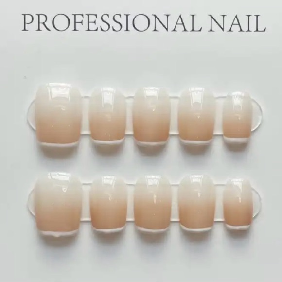10Pcs XS Short Nude Wearable Full Cover Press On False French Nails Decoration - Picture 2 of 6